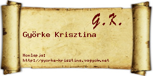 Györke Krisztina névjegykártya