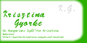 krisztina gyorke business card